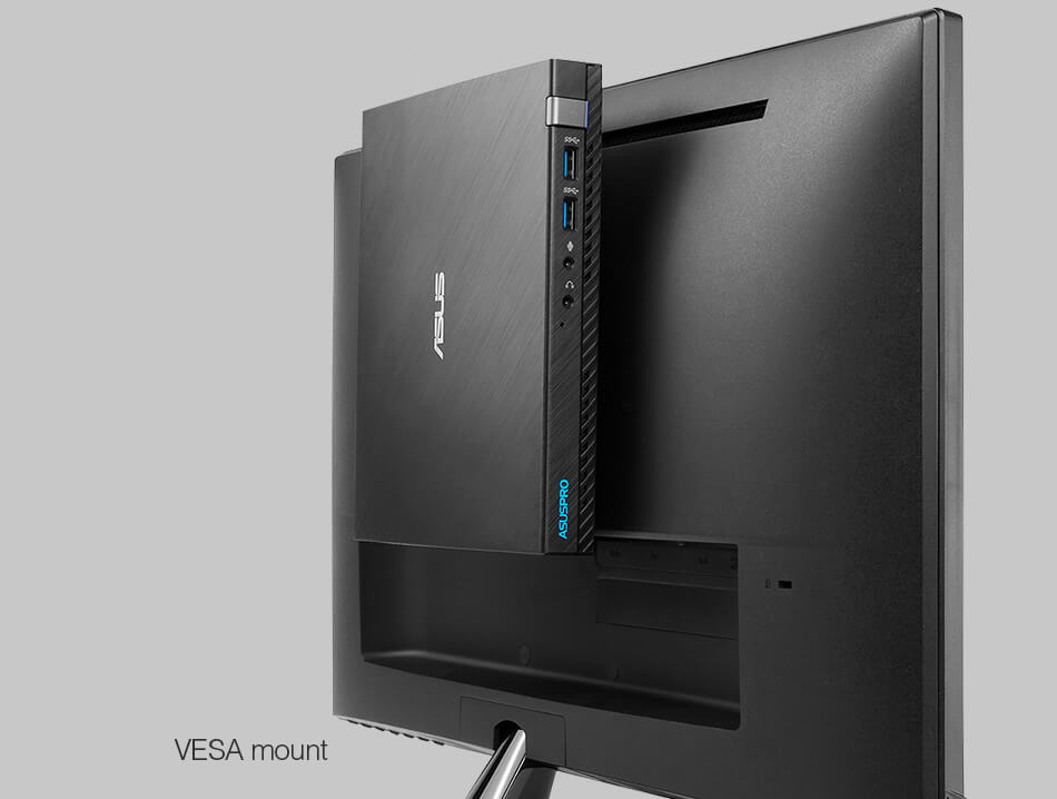 ASUSPRO E520-Business mini PC-Vesa-mount-vertical-horizontnal placement