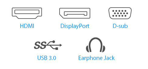 BE24EQSB features a host of connectivity options that include HDMI, DisplayPort, DVI-D, D-sub and two USB 3.0 ports.