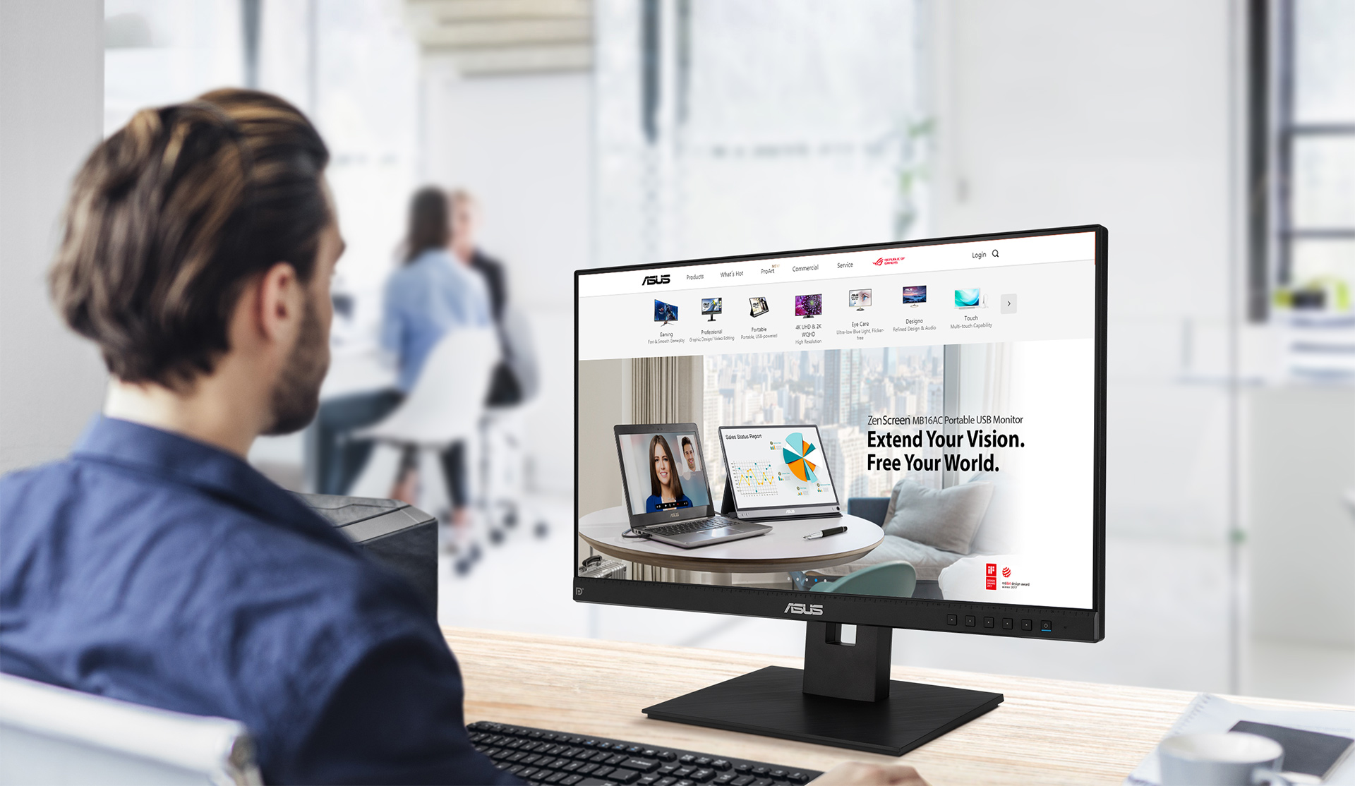 BE24EQSB is a 23.8-inch Full HD monitor that features an integrated Full HD (2MP) webcam, microphone array and stereo speakers for video conferencing and live-streaming.