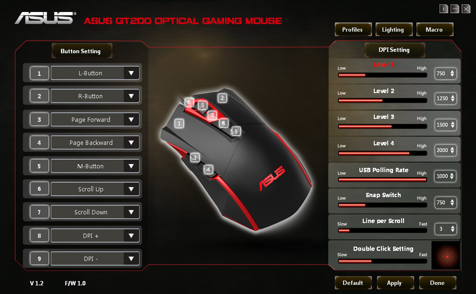 The ASUS GT200 Gaming Mouse - ASUS Republic of Gamers