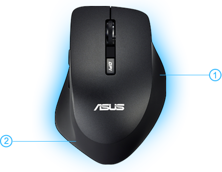 Asus Wt415 Optical Wireless Mouse Black Usb