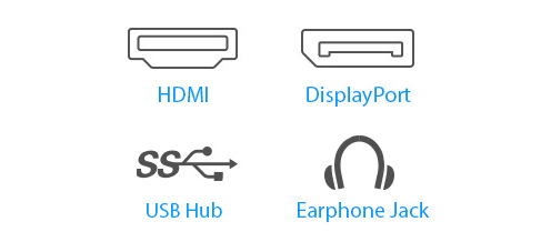 BE24EQSB features a host of connectivity options that include HDMI, DisplayPort, DVI-D, D-sub and two USB 3.0 ports.