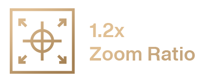 Relação do Zoom de 1.2x