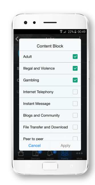 Parental Controls App UI